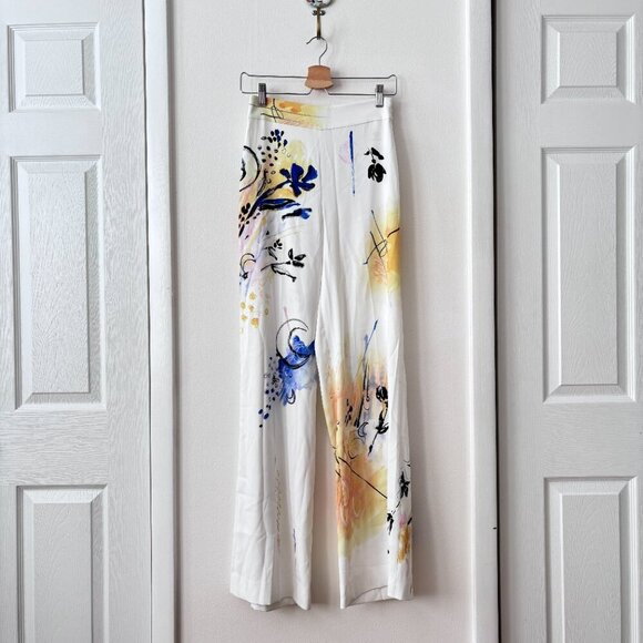 Aritzia Babaton Lincoln Floral Wide Leg Pants - Picture 3 of 7